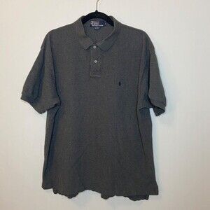 Polo Ralph Lauren Grey Polo Collared Tee Shirt Size XL